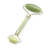 Rolo de jade para rosto, conjunto de pedras faciais naturais de jade, massageador de pele com ferramentas de raspagem Gua Sha