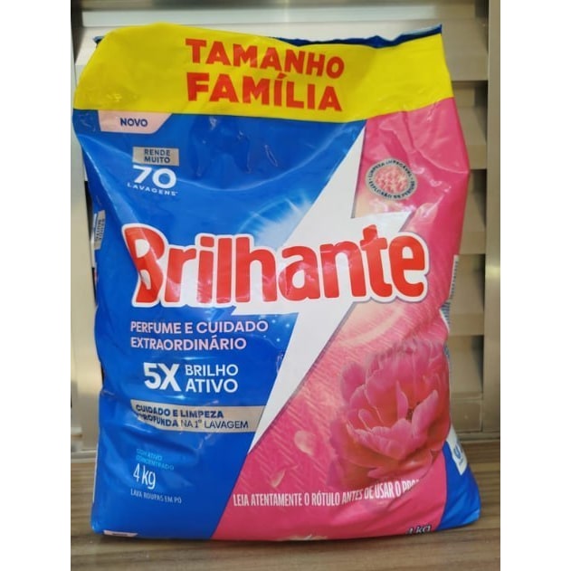 Sabão em Pó Brilhante Perfume e Cuidado Extraordinário 4kg
