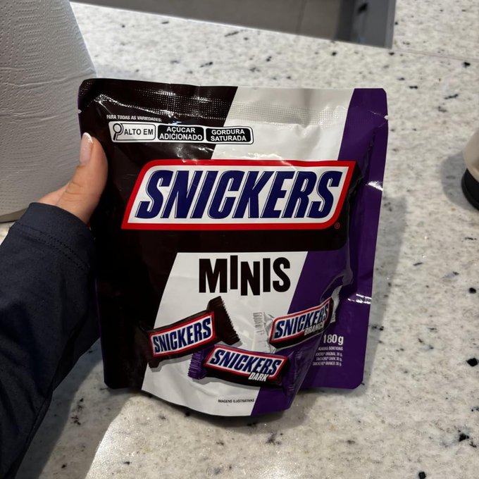 Chocolate Snickers Variedades Minis 180g + Frete Grátis