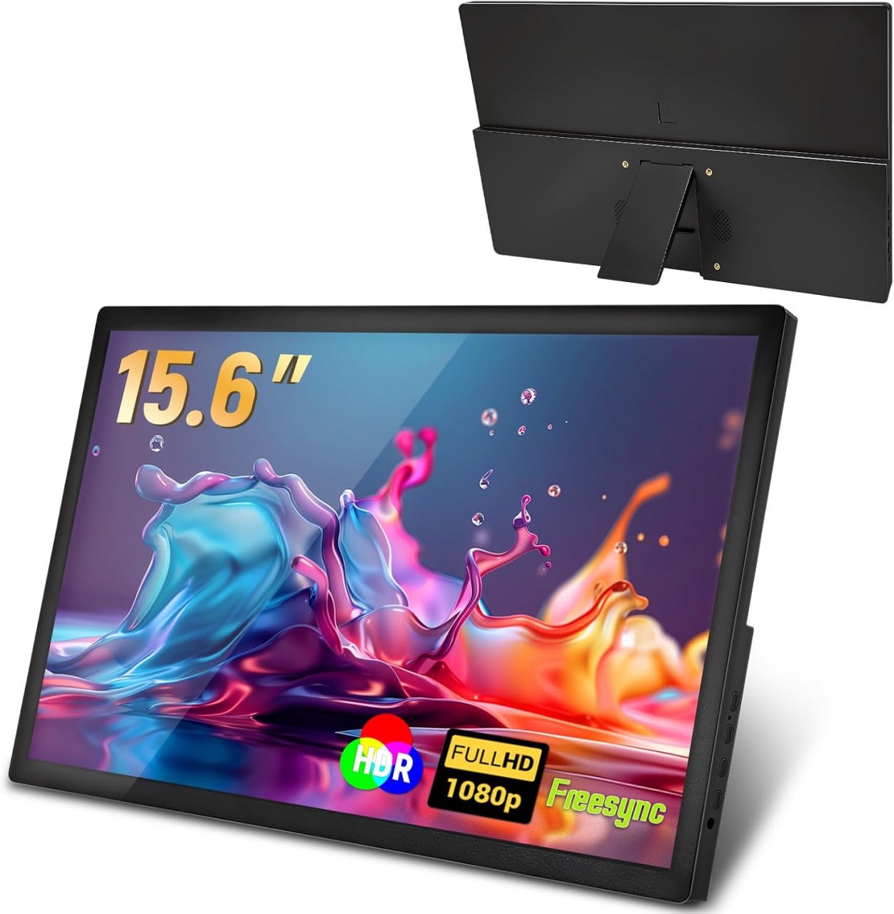 Monitor Portatil para Notebook 15.6" FHD IPS Ultra Fino 1080P