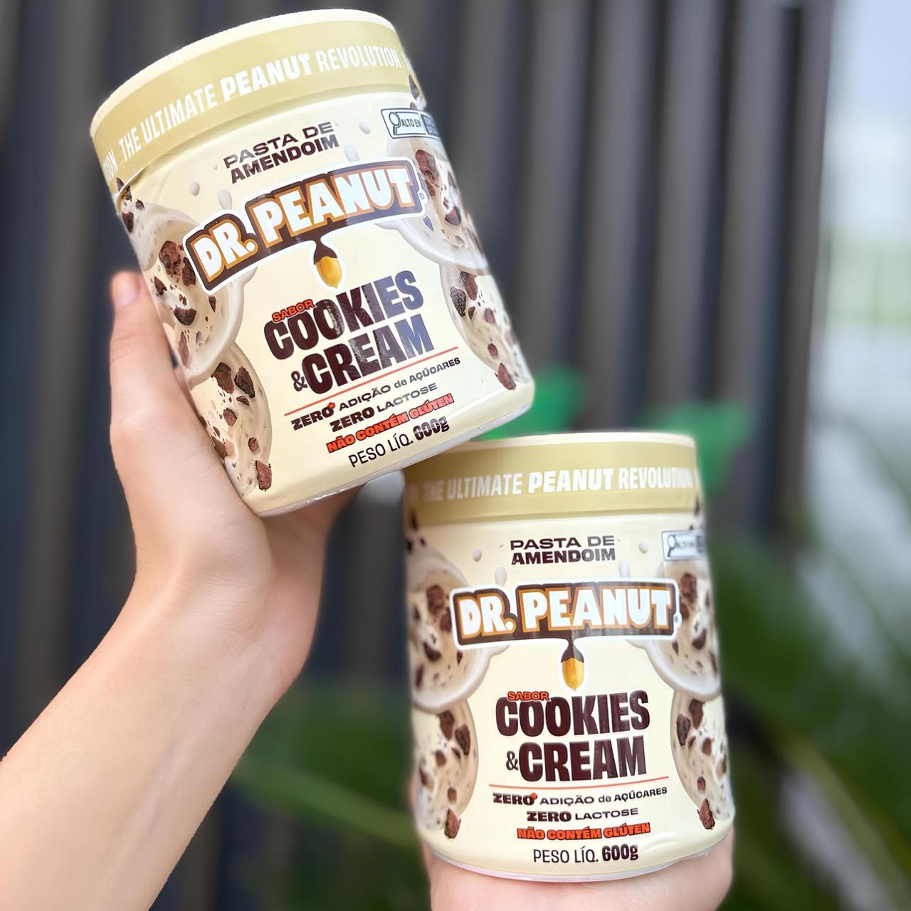 Pasta De Amendoim Dr. Peanut Sabor Cookies & Cream 600g