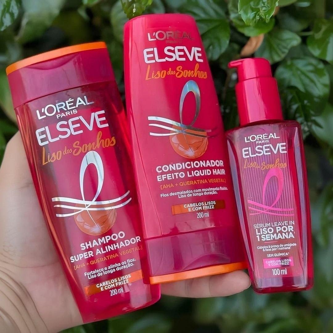 L'Oréal Paris Elseve Liso dos Sonhos (Shampoo, Condicionador e Sérum)