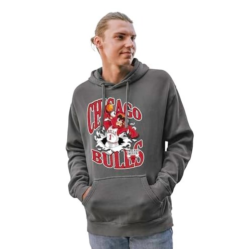 Blue 84 NBA unisex-adult Nba Officially Licensed Hooded Sweatshirt Ringspun Slam Mascot Black