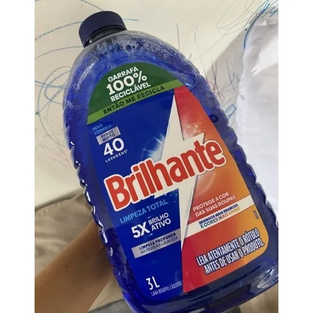 Brilhante Limpeza Total - Lava Roupas Líquido 3L