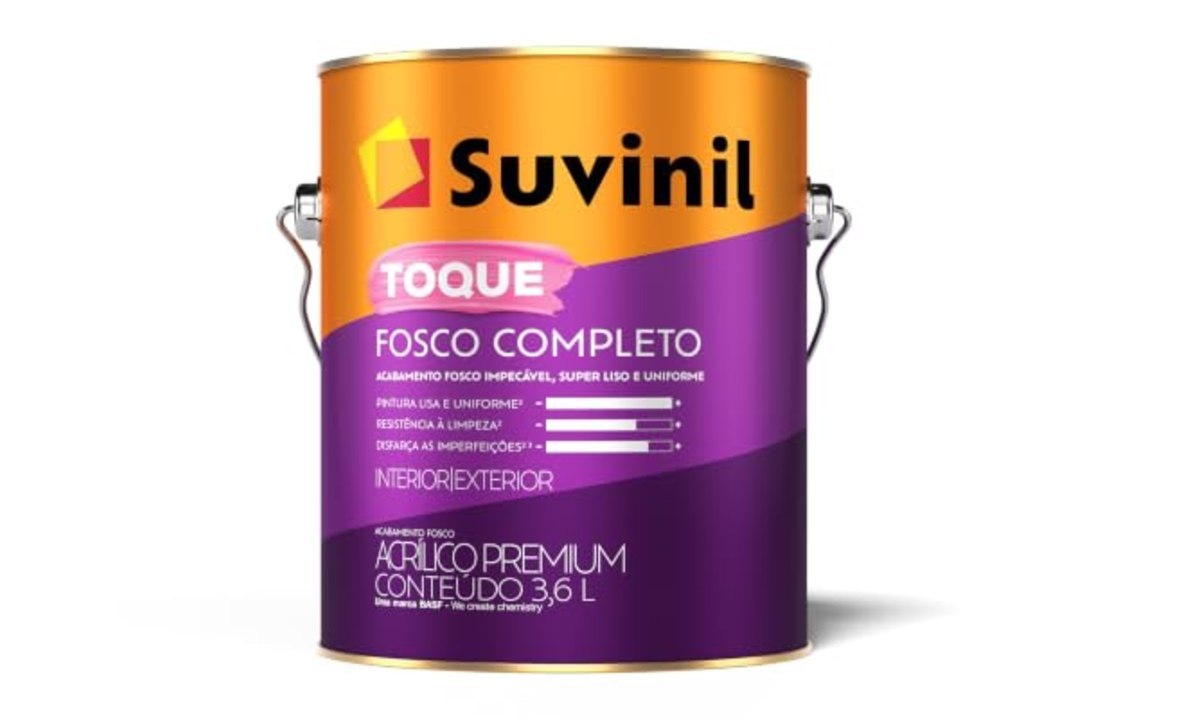 Tinta Suvinil acrilico fosco completo 3,6L - Branco Neve