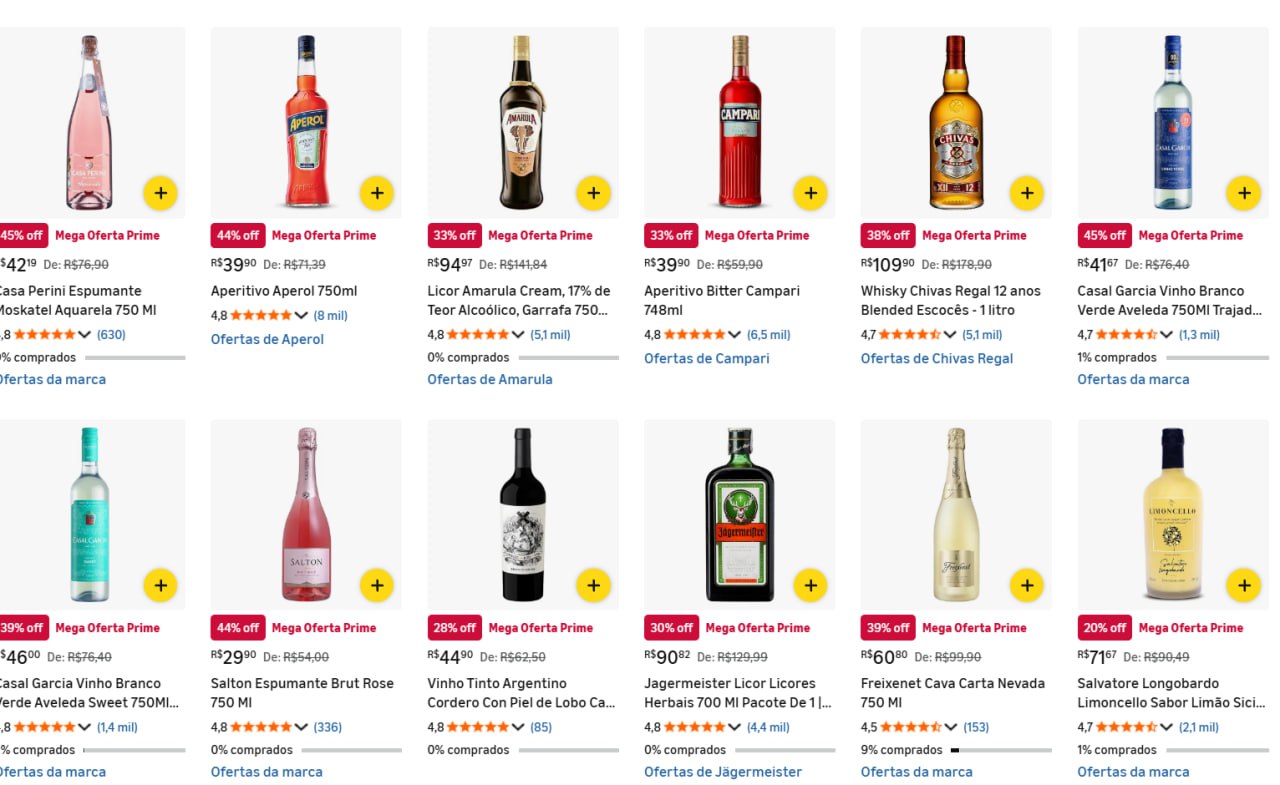 Até 50% OFF em Bebidas Alcóolicas!