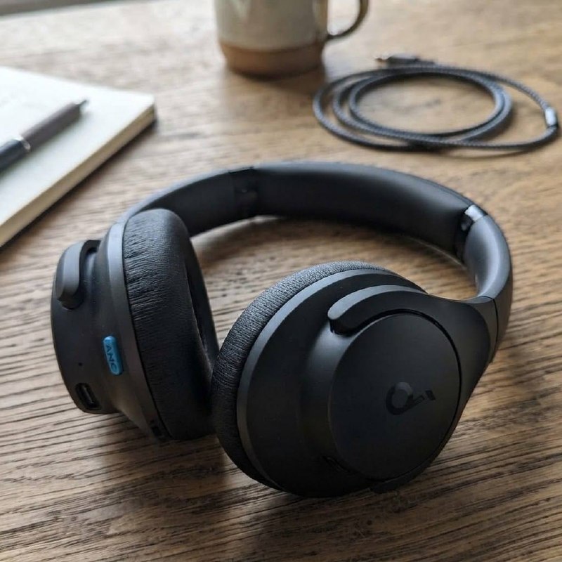 soundcore Q11i da Anker Headphone Bluetooth Over Ear, 60H Fone Gamer Preto | Graves Profundos, Hi-Res Áudio, Almofadas Removíveis, Fone De Ouvido Bluetooth 5.3 Sem Fio para academia, Conexão Multiponto