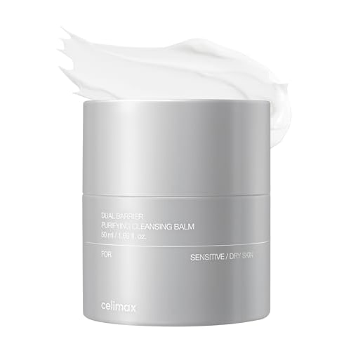 celimax Bálsamo de limpeza purificador de barreira dupla com ceramidas, removedor de maquiagem à prova d'água, limpeza de poros, limpador d…