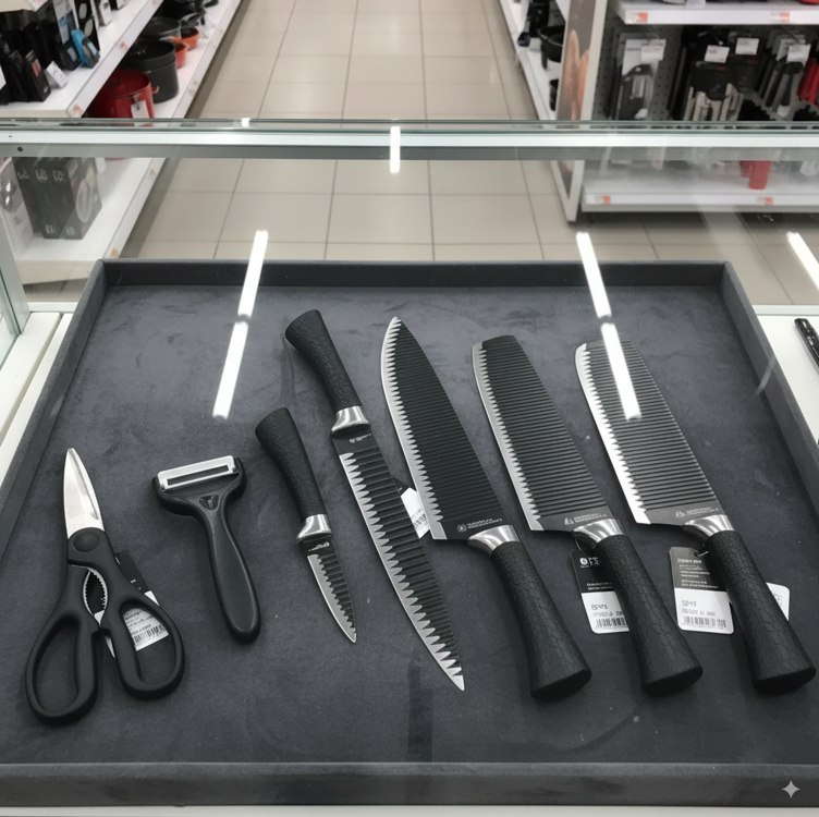 Kit Conjunto Jogo De Facas Antianderente