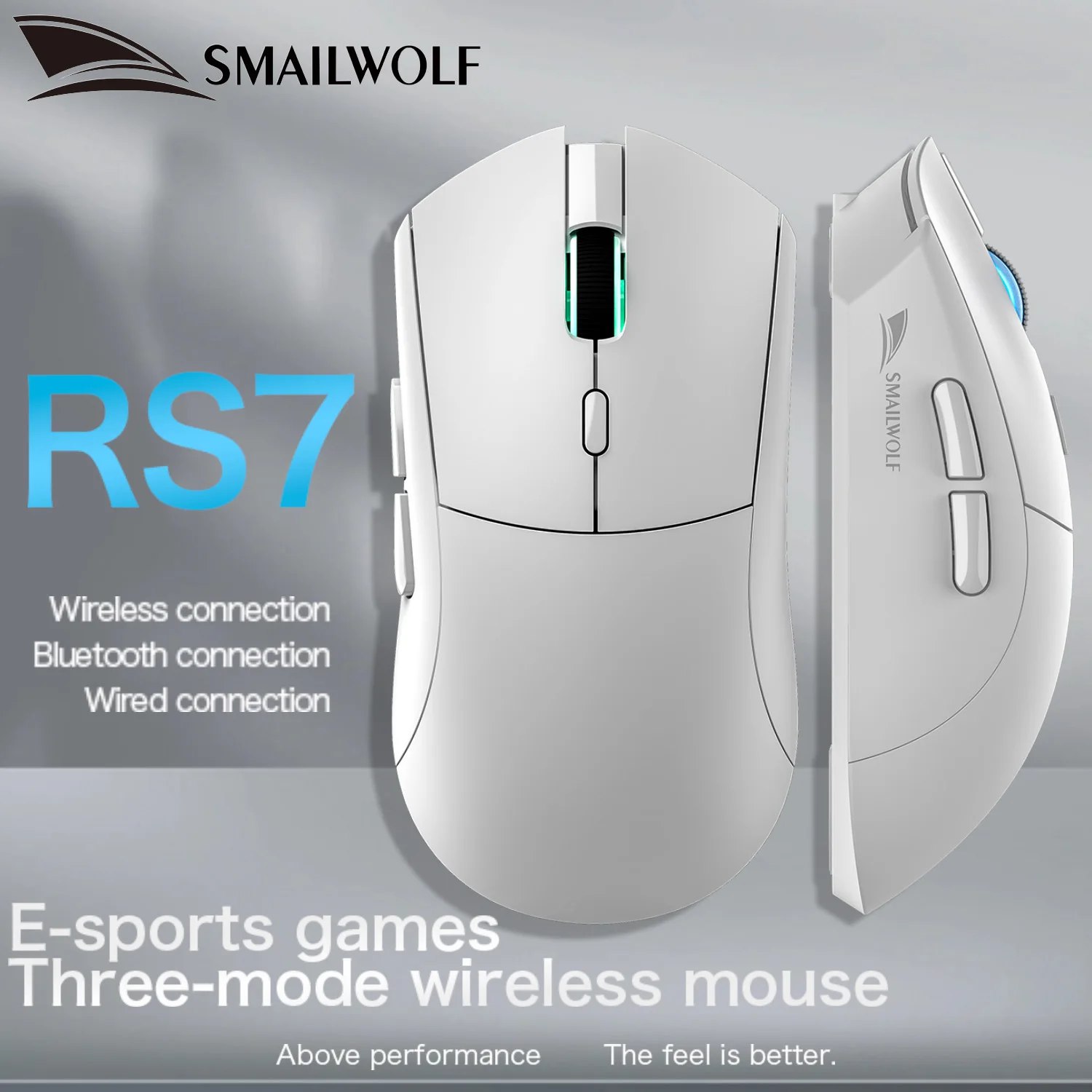 2x Mouse Gamer Sem Fio Smailwolf Rs7, Sensor Paw3311