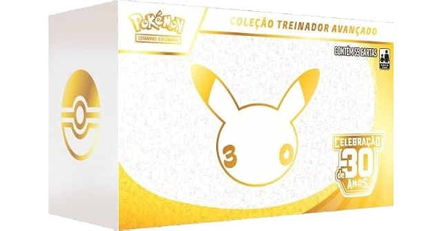 Pokémon TCG: 30th Celebration - Advanced Trainer Box PT-BR : Amazon.com.br: Brinquedos e Jogos