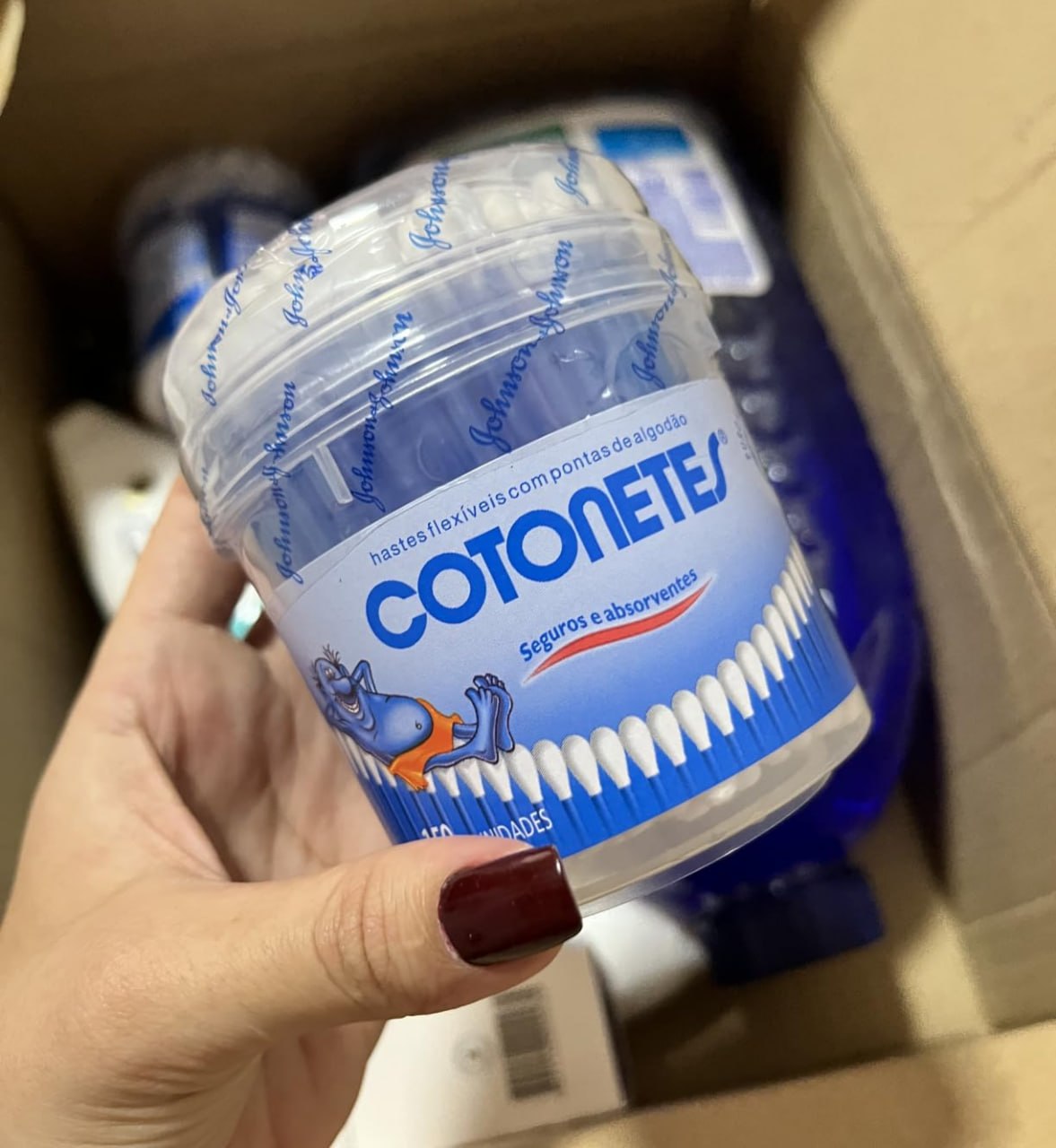 Cotonetes de Algodão com Hastes Flexíveis, Pote com 150 Unidades : Amazon.com.br: Beleza