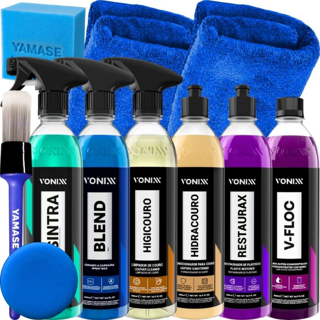 Kit Lavagem Automotiva Completa Profissional Produtos Vonixx