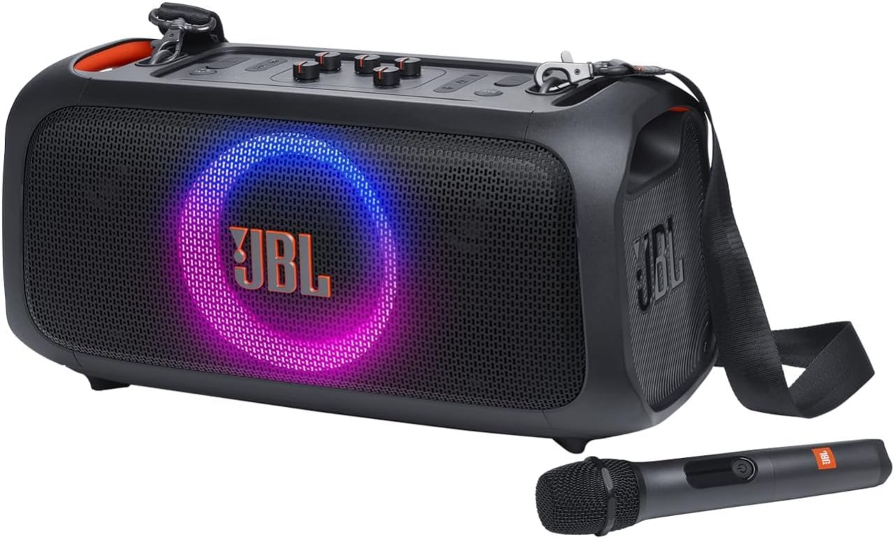 Caixa de Som, JBL, PartyBox On The Go Essential, Com Microfone, Bluetooth, Show de Luzes