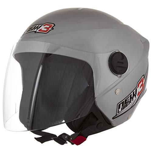 CAPACETE ABERTO PRO TORK NEW LIBERTY 3 SOLID PRATA TAM. 56