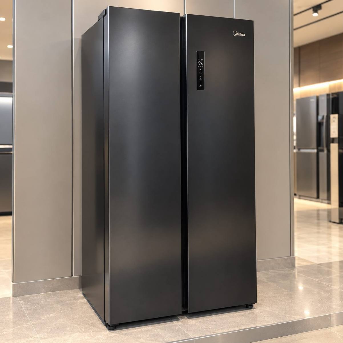 Geladeira/refrigerador Midea Smart Frost Free Side By Side Inox 511l MD-RS710FGD461-127v